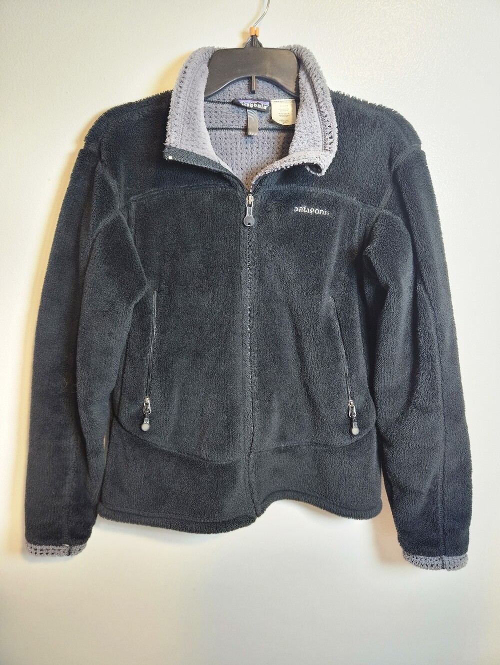 Patagonia Black Polartec Fleece Full Zip Jacket Size Medium